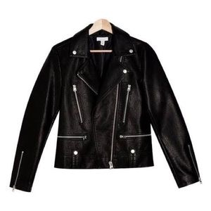 TOPSHOP Fred faux leather Moto jacket